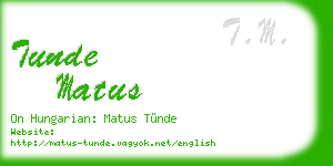 tunde matus business card